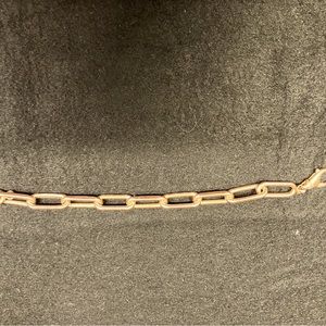 Rose colored gold plated paperclip link bracelet